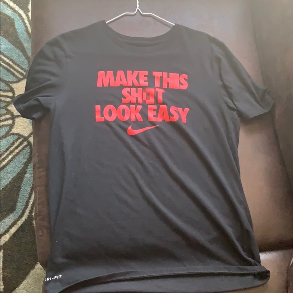 Black and Red Nike T- Shirt in an Adult Medium